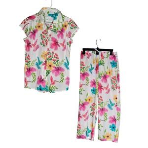 The‎ Cats Pajamas Floral Hummingbird Set Women's Size S Sleepwear